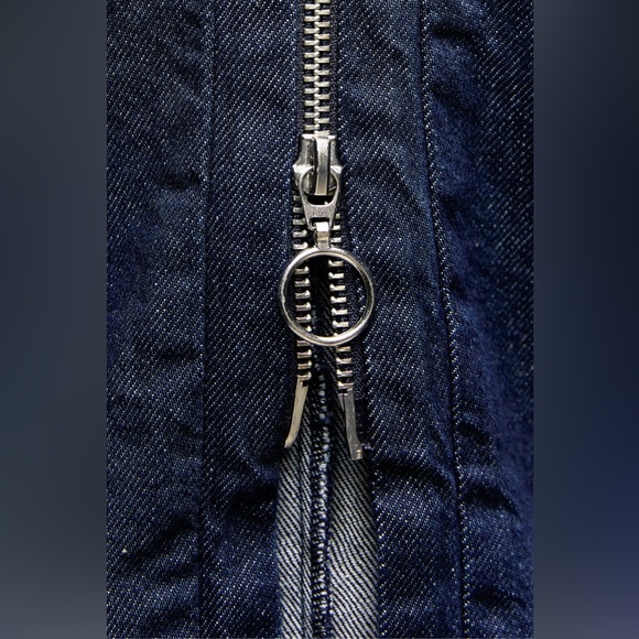 NWT ZARA ZIPPERED DENIM DRESS ZW COLLECTION - Picture 10 of 11